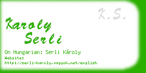 karoly serli business card